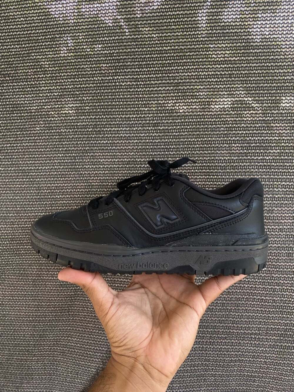 New Balance 550 Triple Black Sneakers